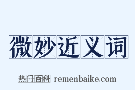 微妙近义词是什么意思的图片